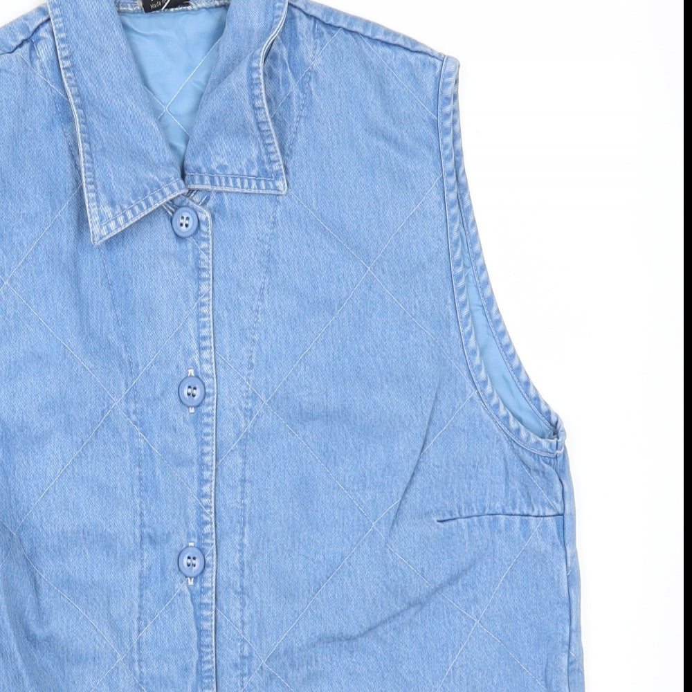 Pola Womens Blue  Denim Gilet Jacket Size 14