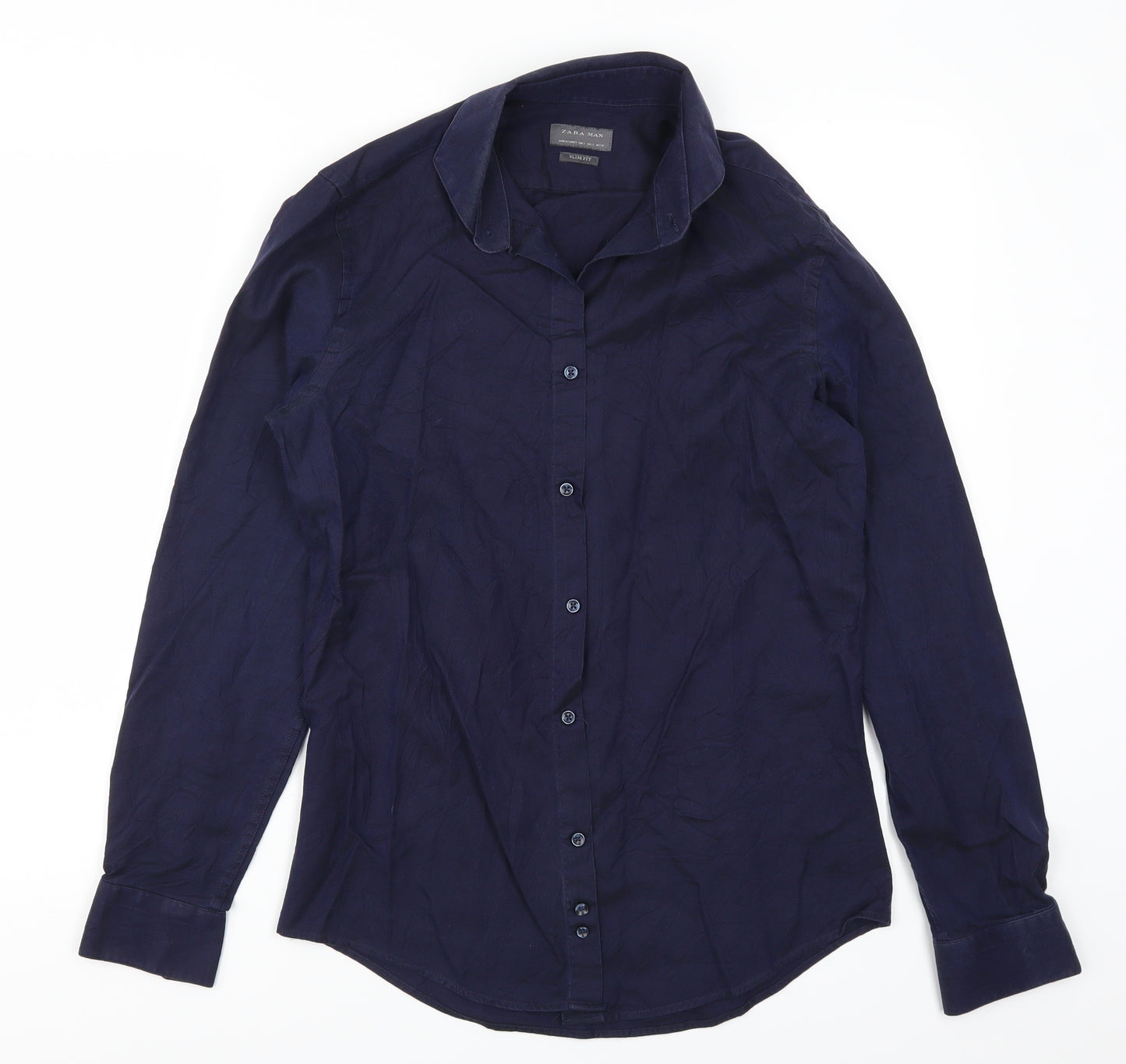 Zara Man Mens Blue    Button-Up Size S