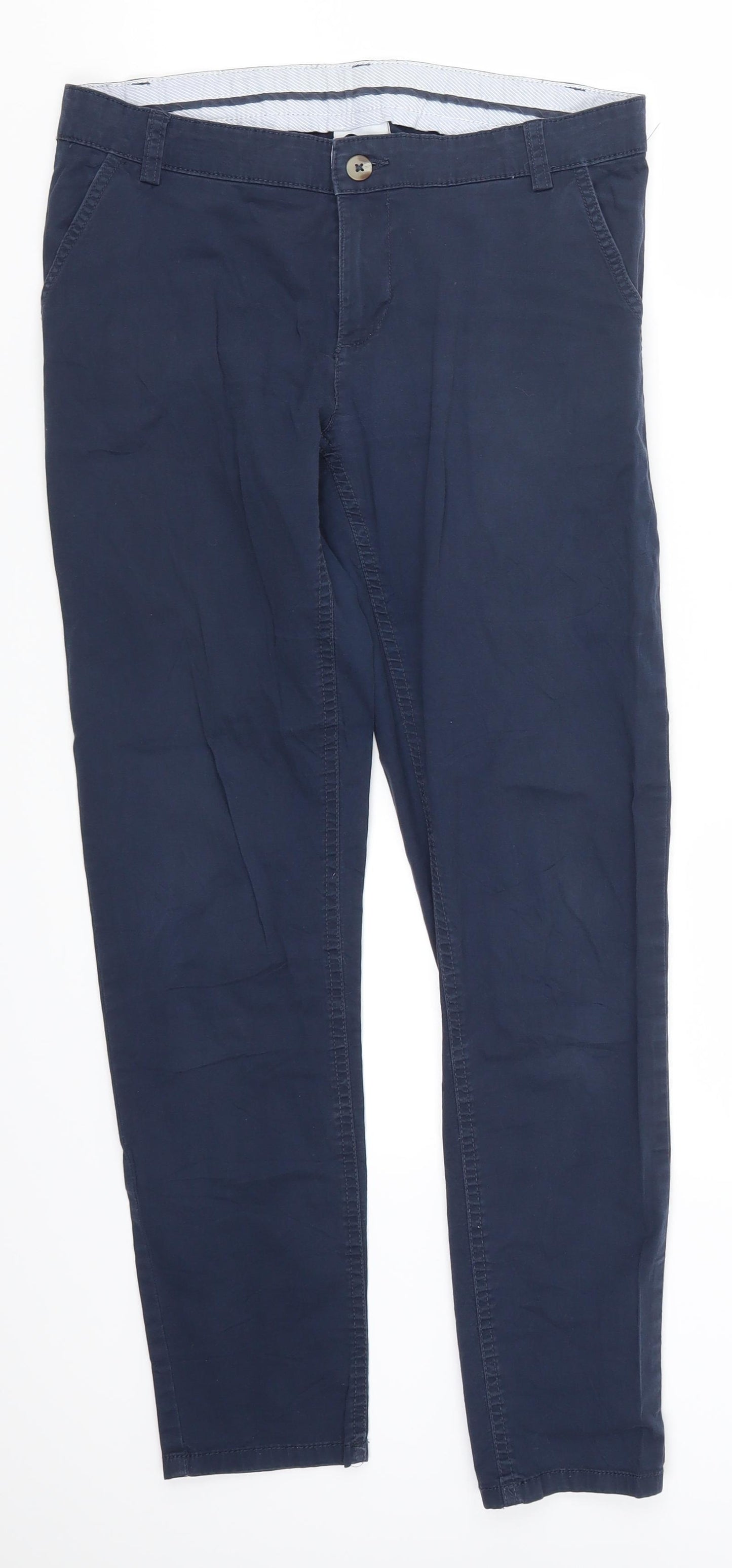 Cubas Mens Blue   Chino Trousers Size 32 L27 in