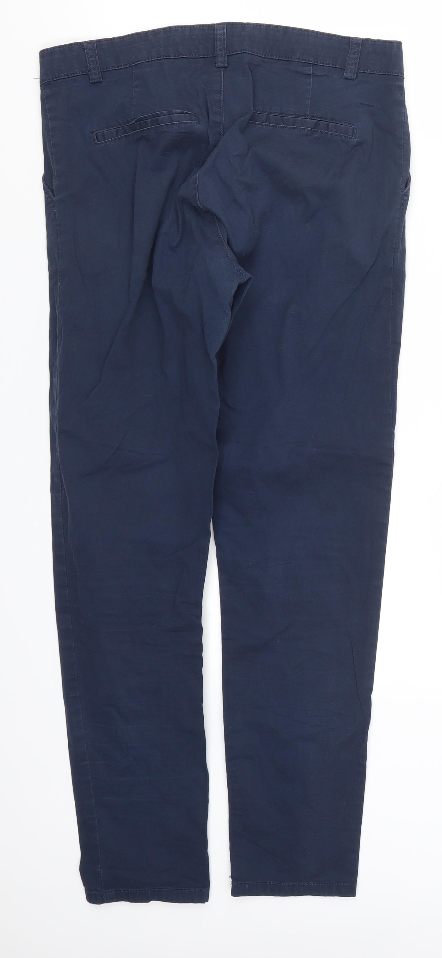 Cubas Mens Blue   Chino Trousers Size 32 L27 in