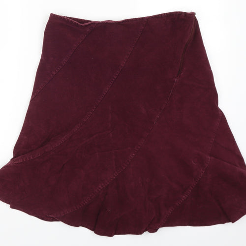 Ice Womens Purple  Corduroy Flare Skirt Size 32 in