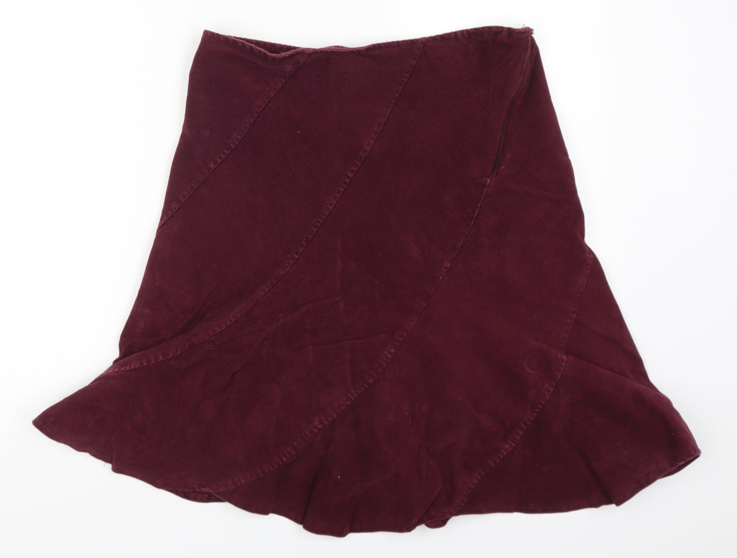 Ice Womens Purple  Corduroy Flare Skirt Size 32 in