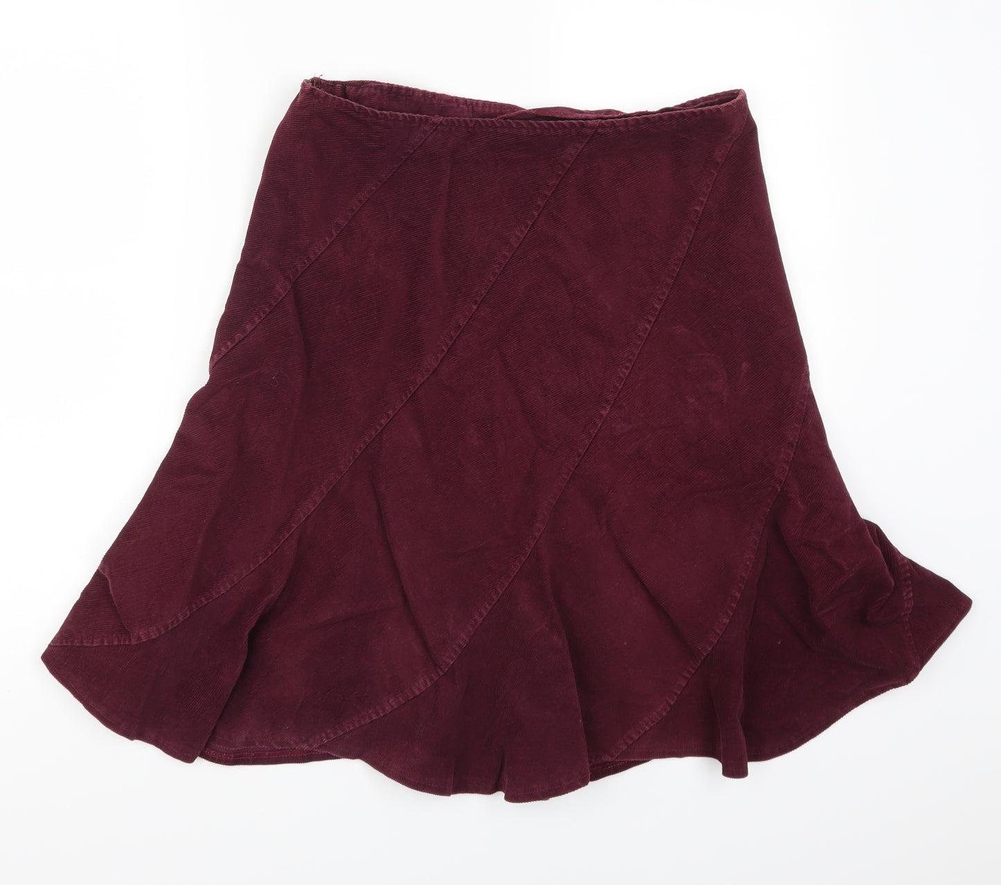 Ice Womens Purple  Corduroy Flare Skirt Size 32 in