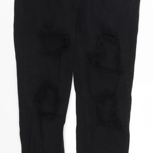 Boohoo Womens Black  Denim Mom Jeans Size 6 L27 in