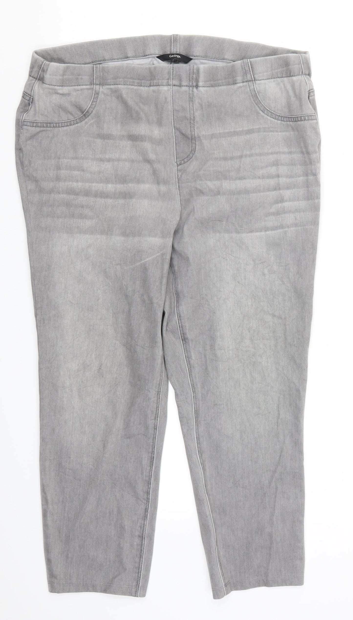 George Womens Grey  Denim Jegging Jeans Size 18 L24 in