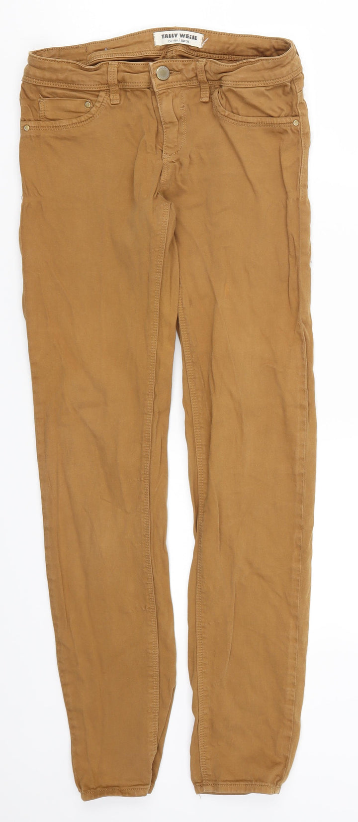 TALLY WEiJL Womens Brown Denim Skinny Jeans Size 8 L28 in