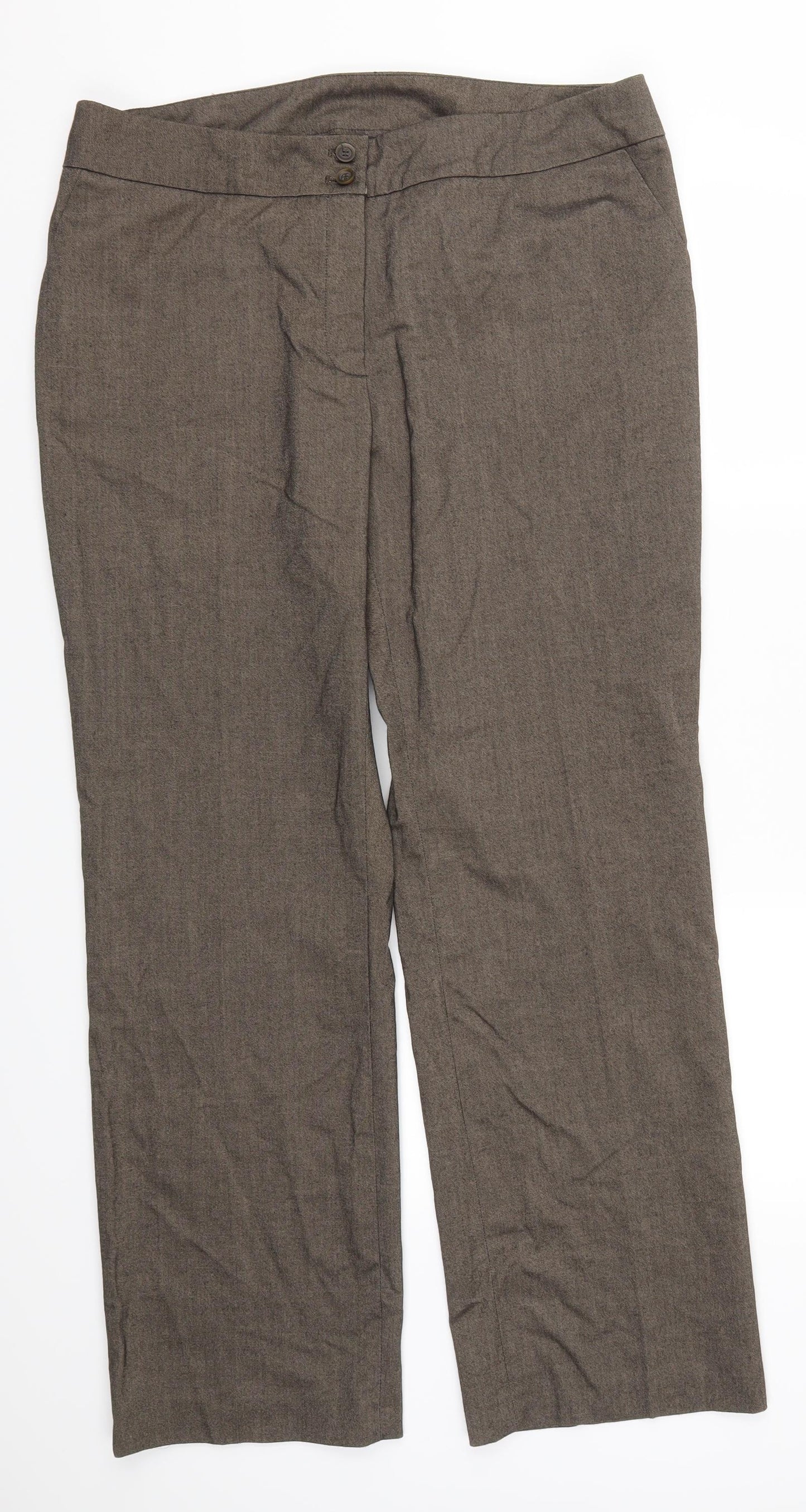 Preworn Womens Brown   Trousers  Size 18 L30 in