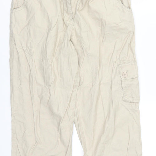 Mian Womens Beige   Cropped Trousers Size 32 in L22 in