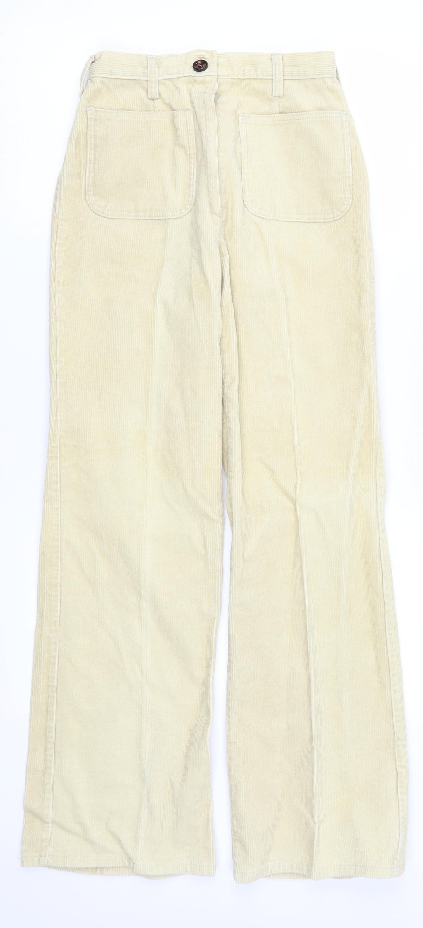 St Michael Womens Beige  Corduroy Trousers  Size 10 L28 in