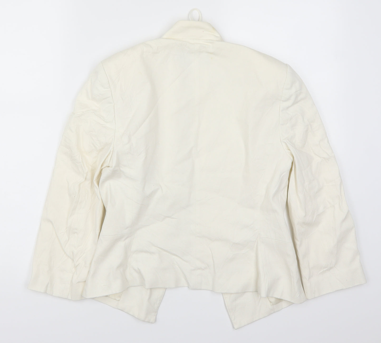 Marks and Spencer Womens White   Jacket Blazer Size 8  - Cream Colour