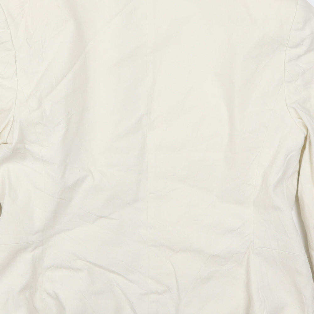 Marks and Spencer Womens White   Jacket Blazer Size 8  - Cream Colour