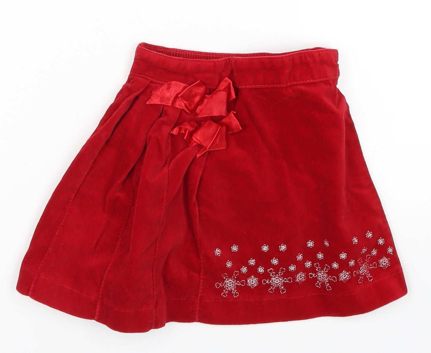 Kute Girls Red   Skater Skirt Size 18-24 Months  - Snowflake Print