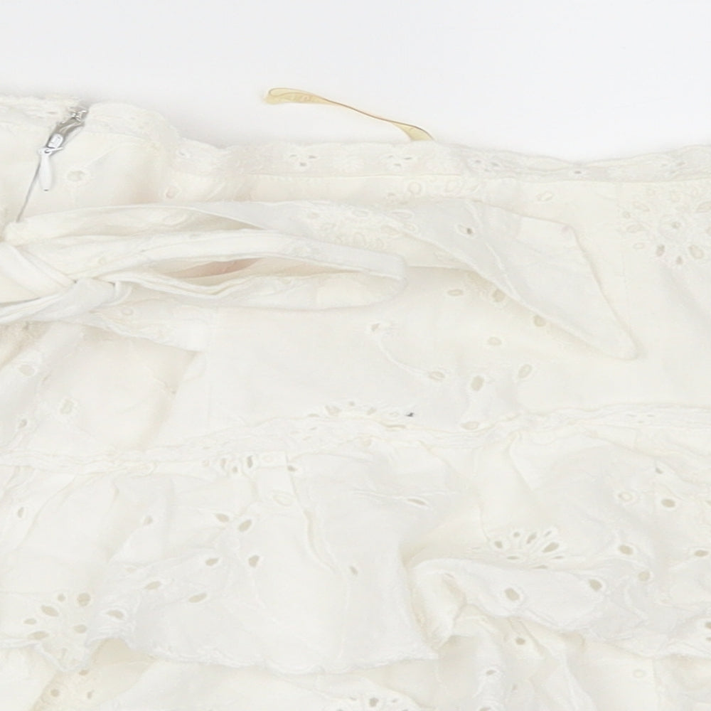 Lipsy Womens White   Mini Skirt Size 8