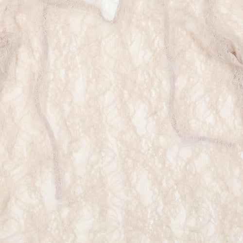 NEXT Womens Beige  Lace Basic Blouse Size 12
