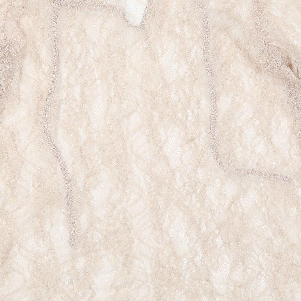 NEXT Womens Beige  Lace Basic Blouse Size 12