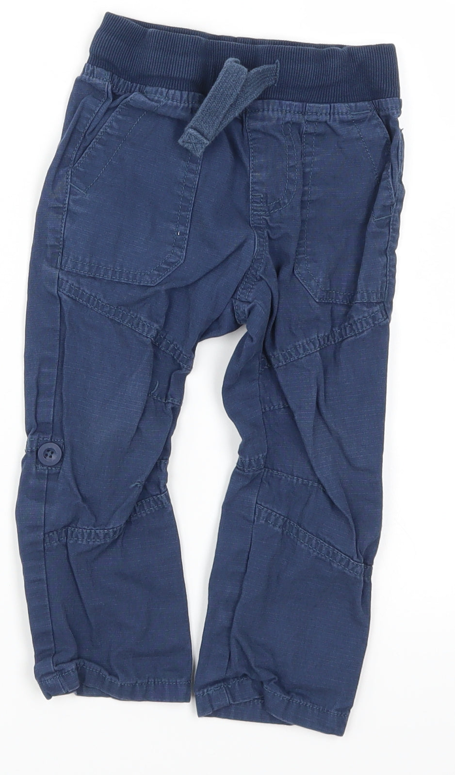 F&F Boys Blue   Cargo Trousers Size 18-24 Months