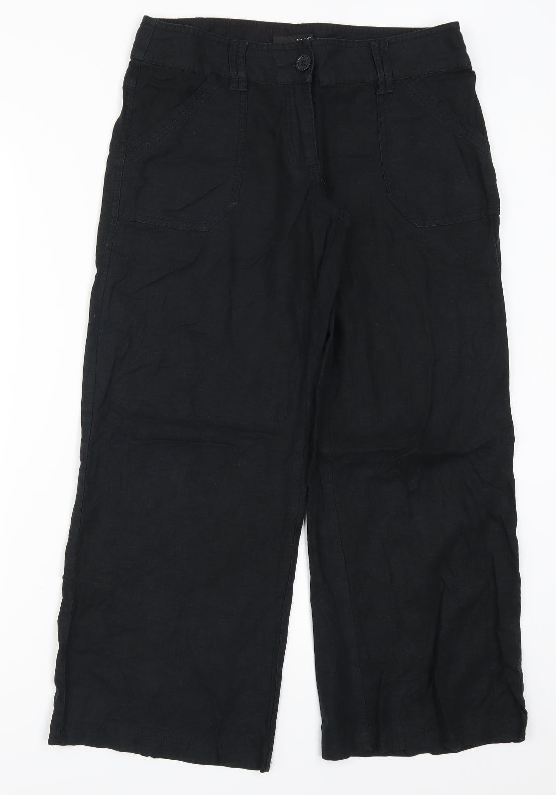 NEXT Womens Black   Trousers  Size 10 L25 in