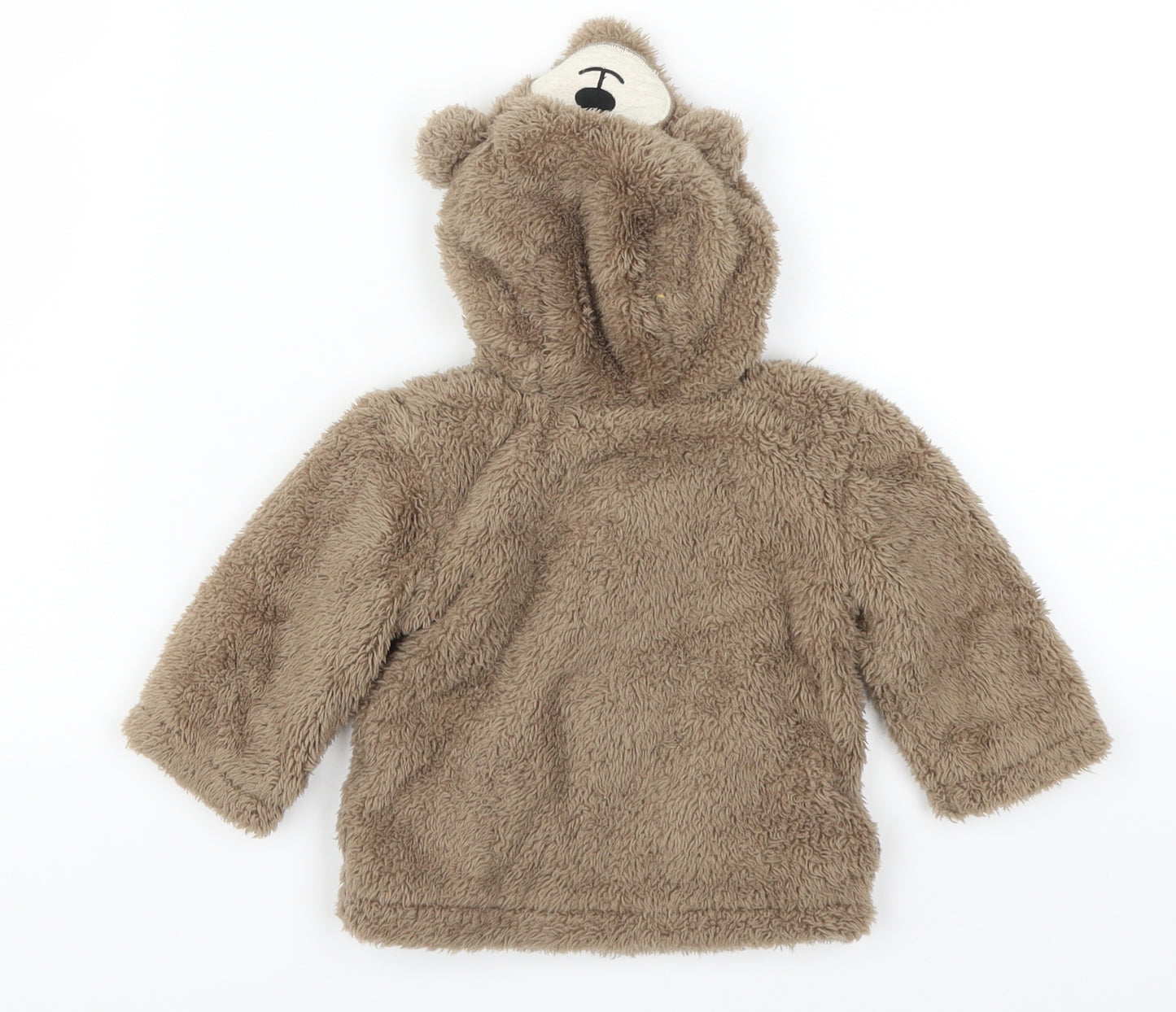 George Boys Brown   Jacket  Size 0-3 Months  - Bear Hood