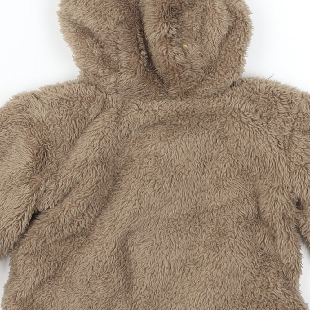 George Boys Brown   Jacket  Size 0-3 Months  - Bear Hood