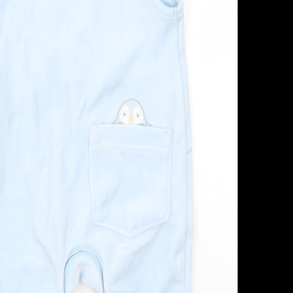 Marks and Spencer Boys Blue   Romper One-Piece Size Newborn  - Penguin Boat