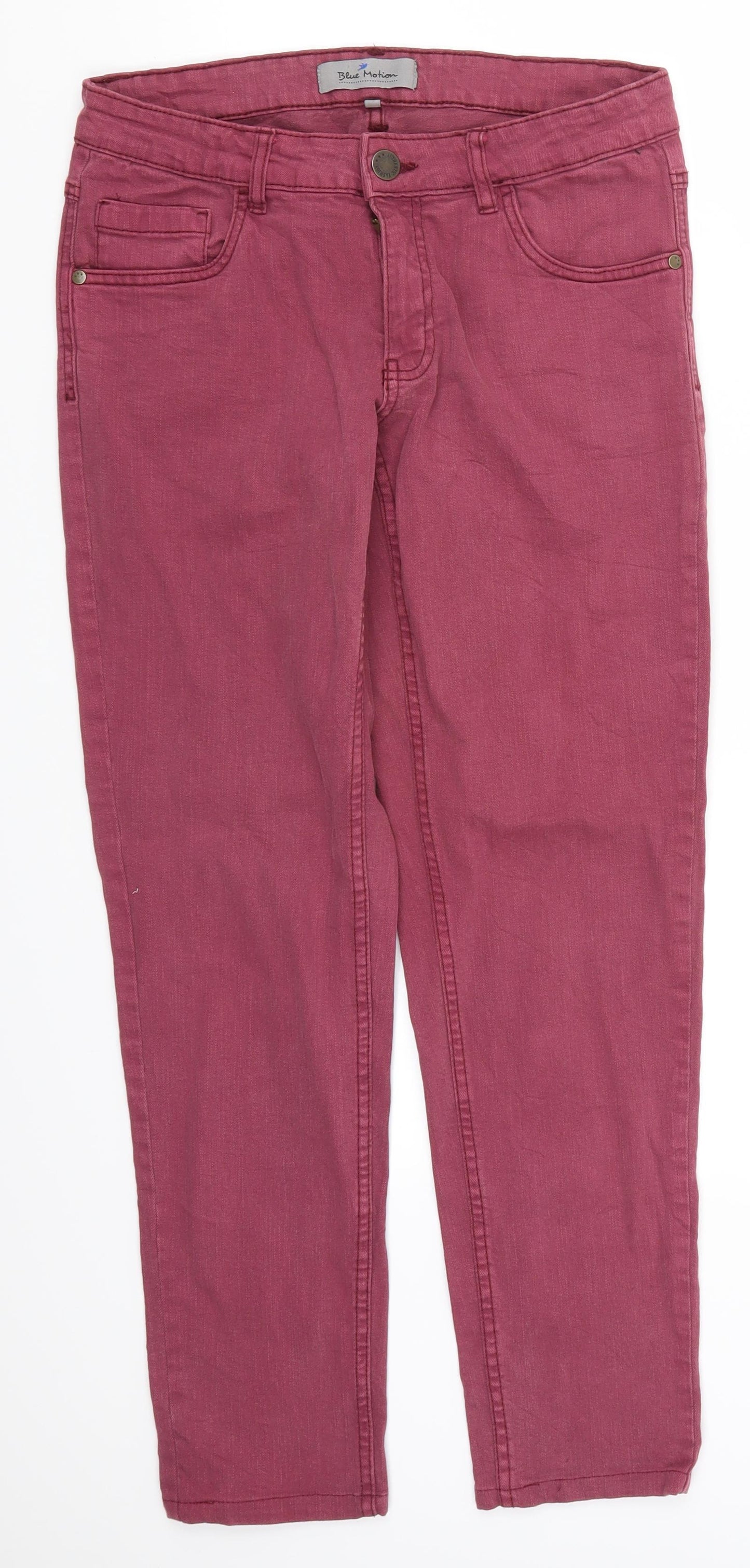 Blue Motion Womens Pink  Denim Skinny Jeans Size 10 L26 in