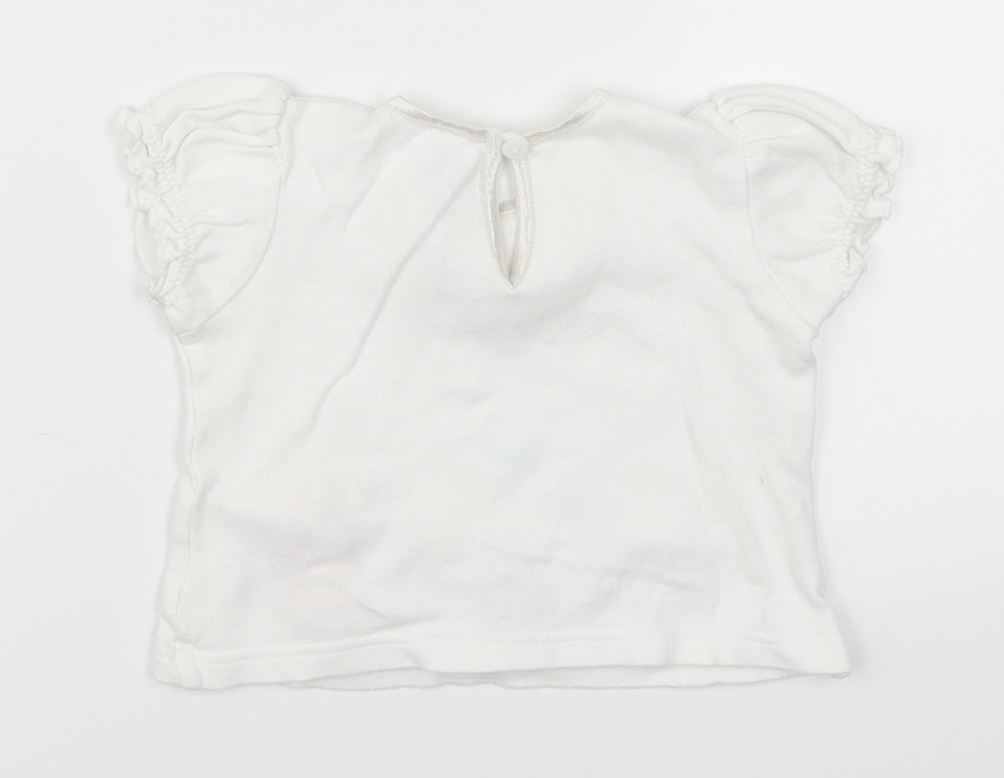 BHS Baby White   Basic T-Shirt Size 6-9 Months  - Winnie the Pooh