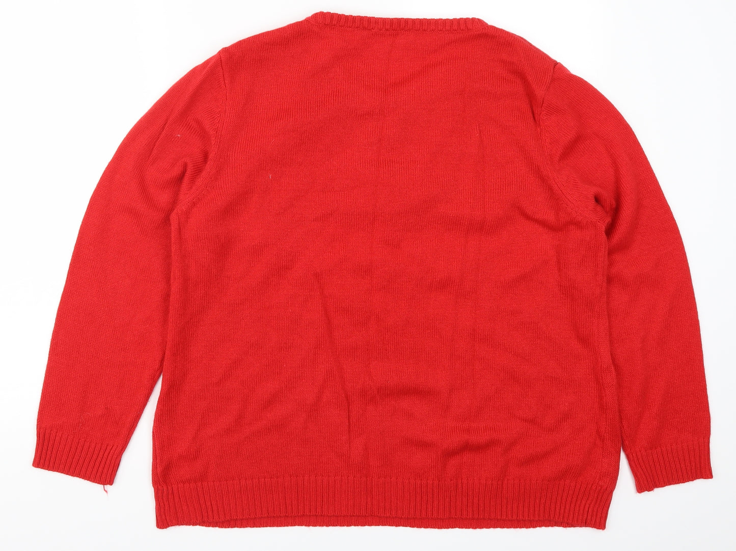 Peacocks Womens Red   Pullover Jumper Size XL  - I Love Santa