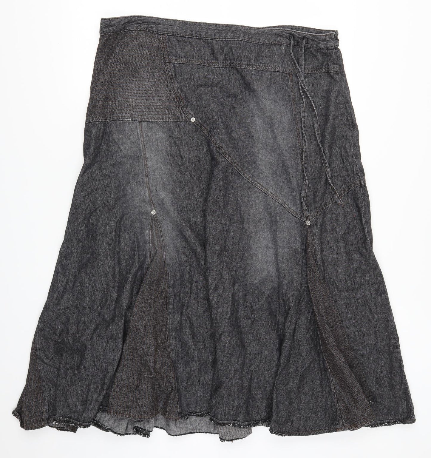 Cherokee Womens Grey  Denim Maxi Skirt Size 18