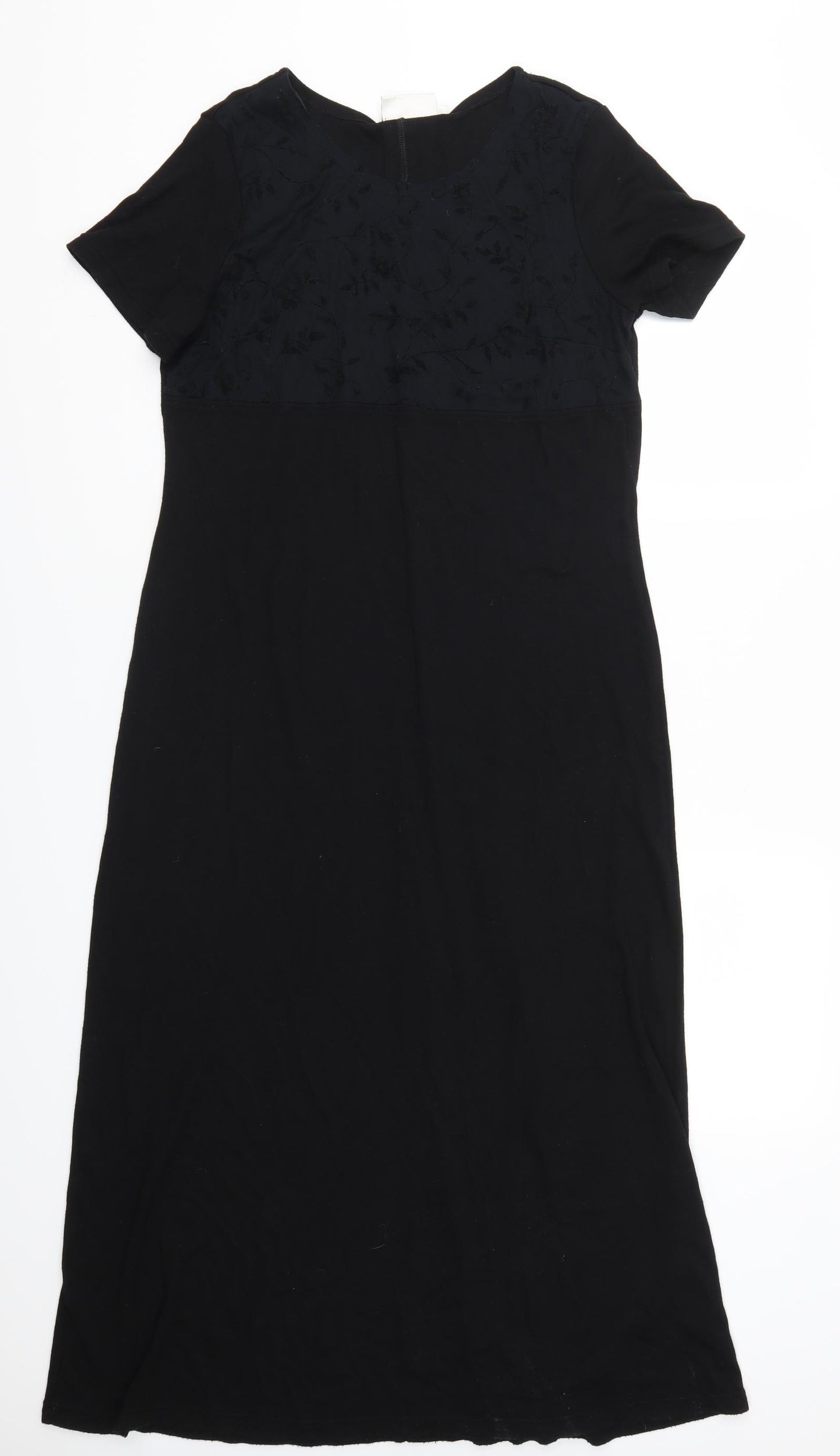 Sara Neal Womens Black   Maxi  Size 18  - Embroidered Flowers