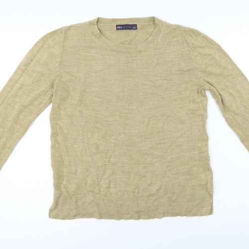 Marks and Spencer Womens Beige   Pullover Jumper Size 12