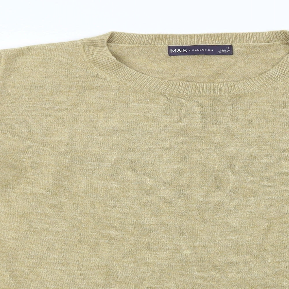 Marks and Spencer Womens Beige   Pullover Jumper Size 12