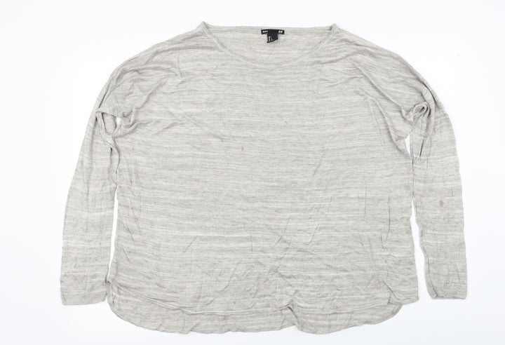 H&M Womens Grey Pullover Jumper Size M