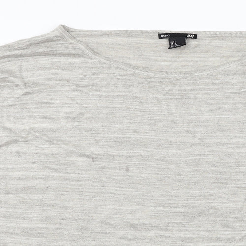 H&M  Womens Grey   Pullover Jumper Size M