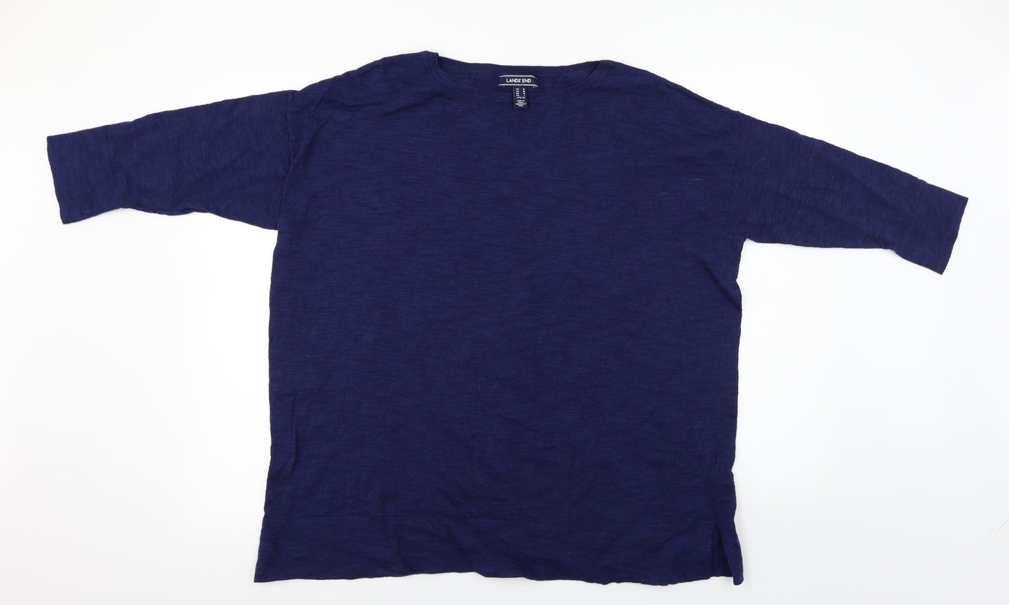 Lands' End  Womens Blue   Pullover Jumper Size M