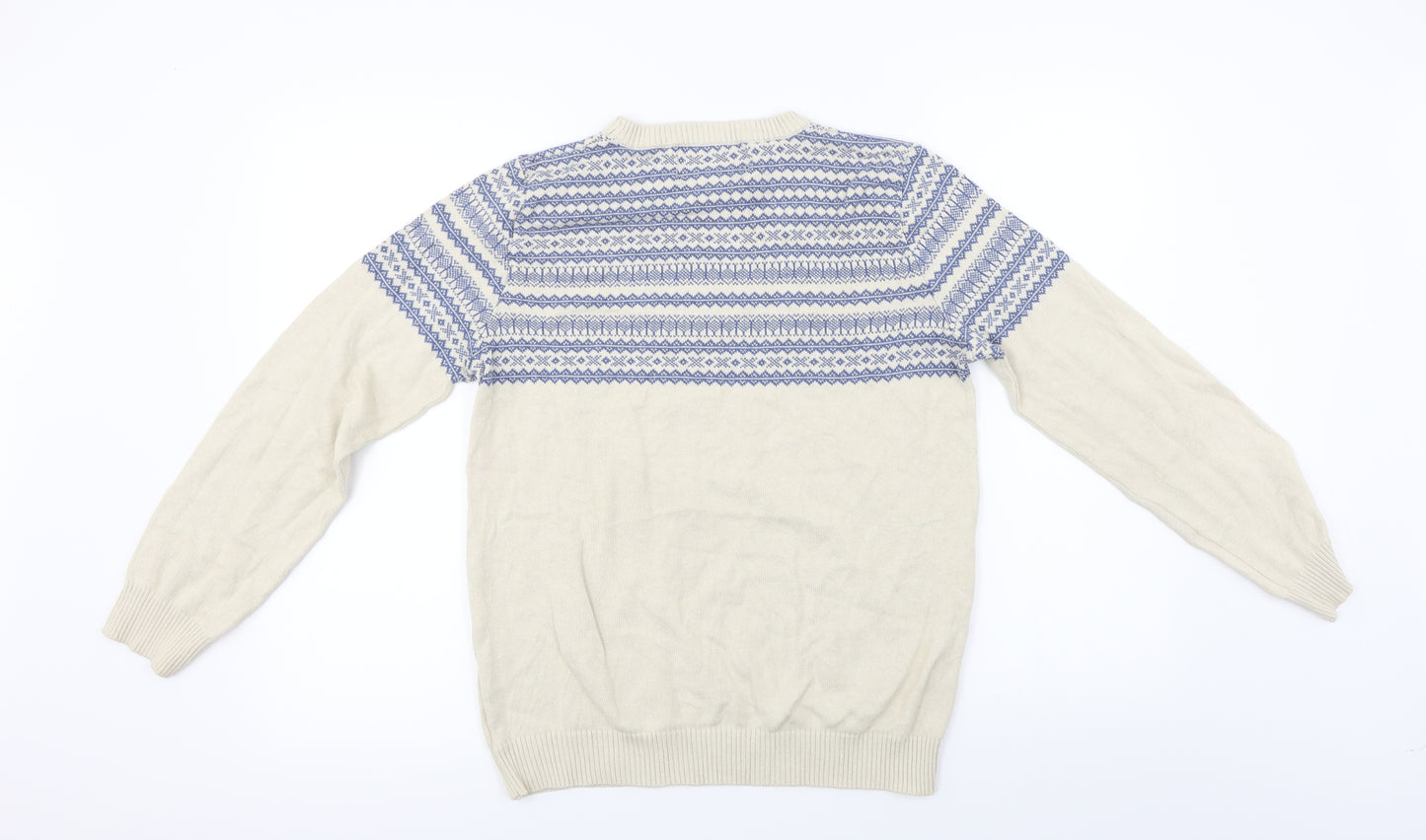 River Island Mens Beige Striped  Pullover Jumper Size S