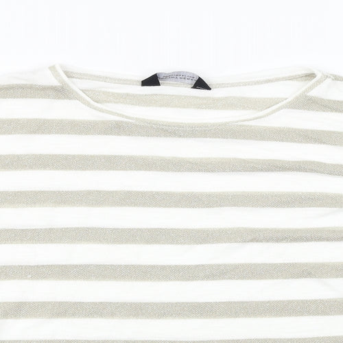 Dorothy Perkins  Womens Beige Striped  Pullover Jumper Size 14