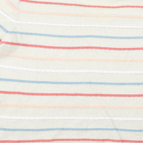 ISLE Essentials  Womens Beige Striped  Pullover Jumper Size M