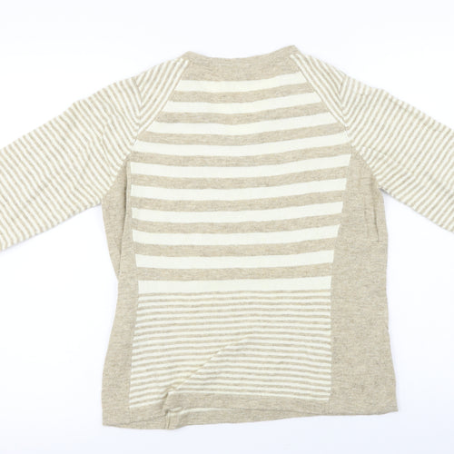 Country Casuals  Womens Beige Striped  Pullover Jumper Size S