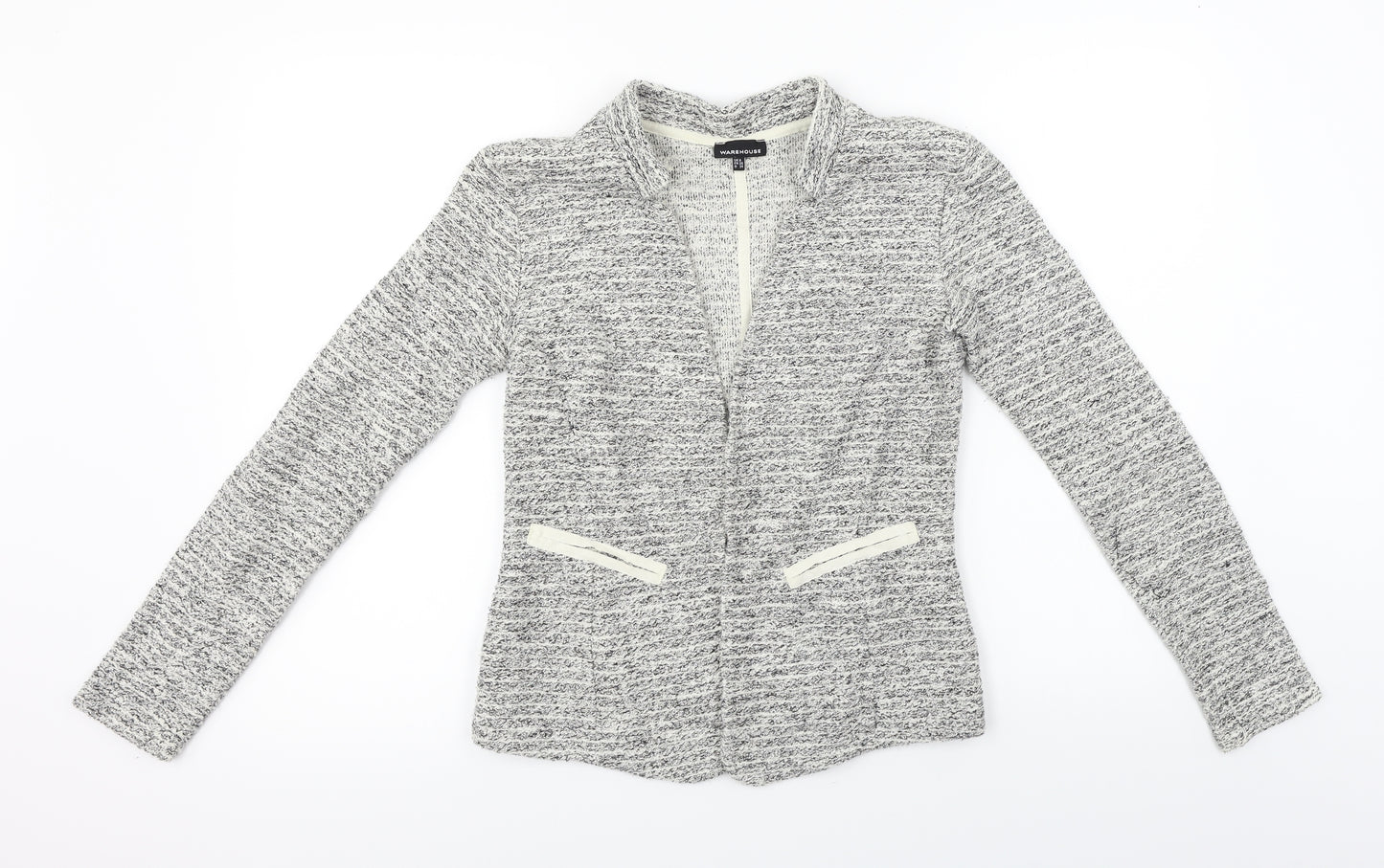 Warehouse Womens Grey   Cardigan Jumper Size 8