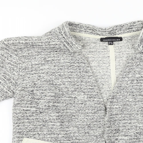 Warehouse Womens Grey   Cardigan Jumper Size 8