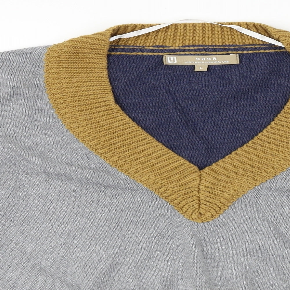 YAYA Womens Grey   Pullover Jumper Size L