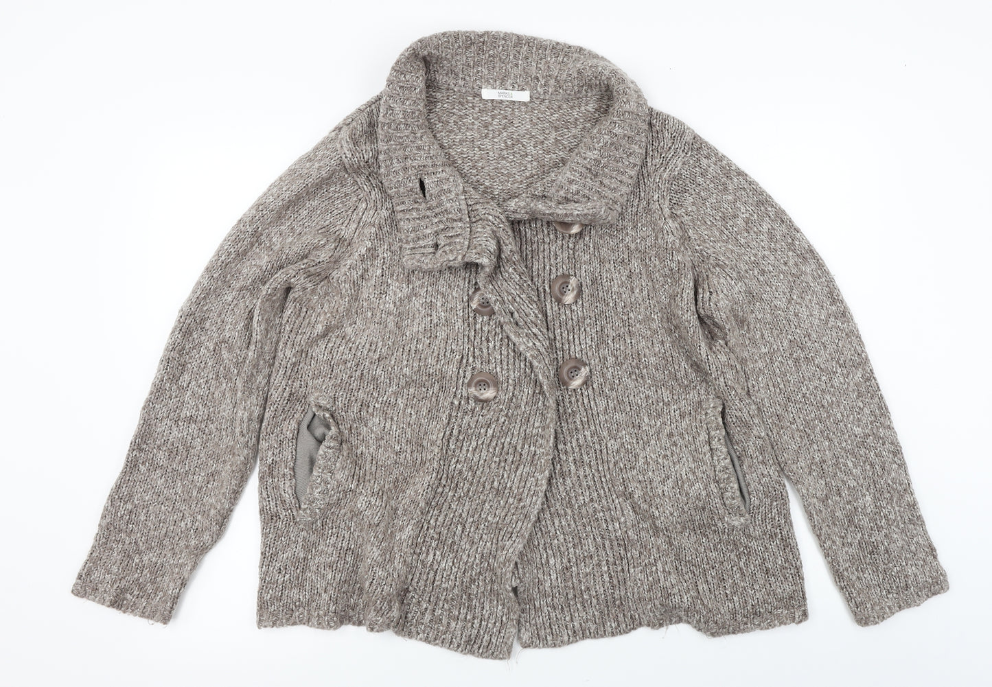 Marks and Spencer  Womens Beige   Cardigan Jumper Size 16