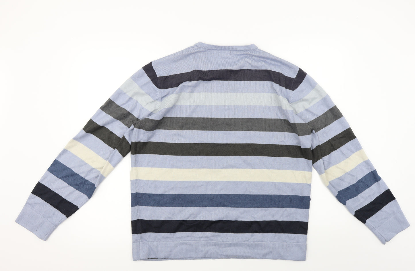 NEXT  Mens Black Striped  Pullover Jumper Size M