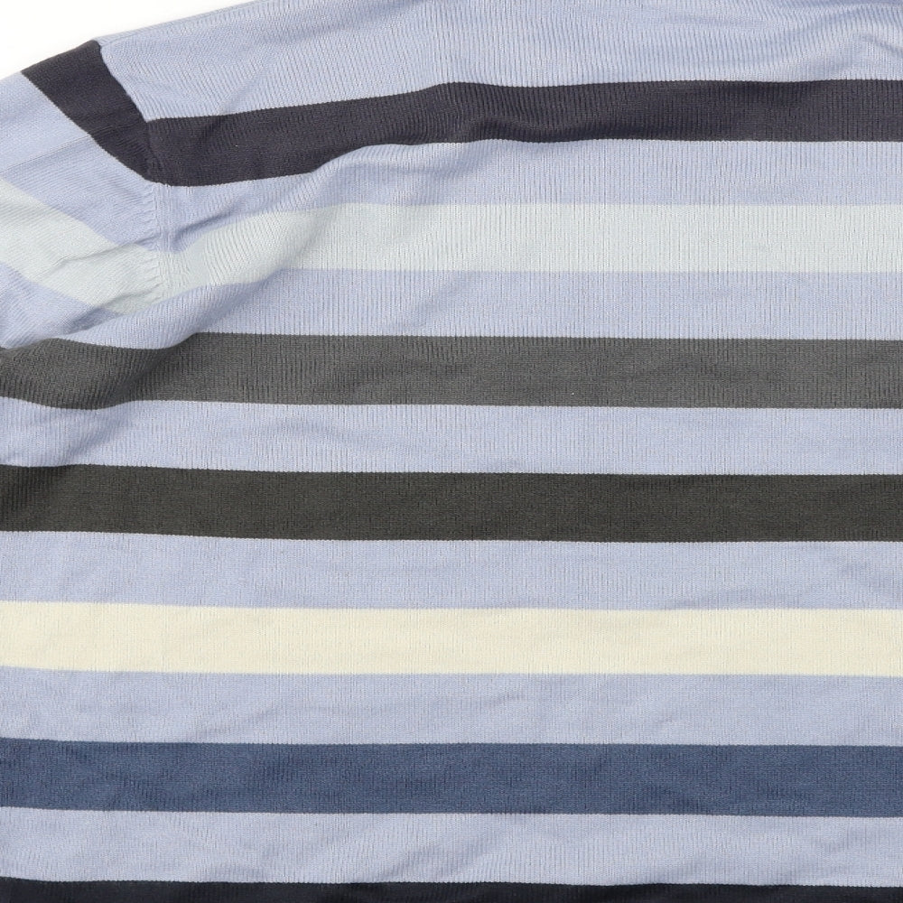 NEXT  Mens Black Striped  Pullover Jumper Size M