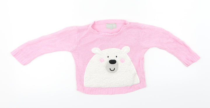 festive fun  Girls Pink   Pullover Jumper Size 12-18 Months