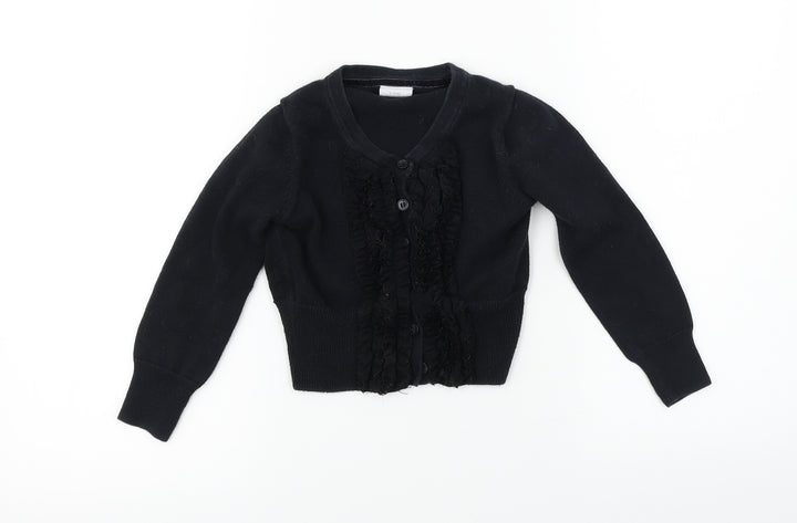 NEXT Girls Black Cardigan Jumper Size 5-6 Years
