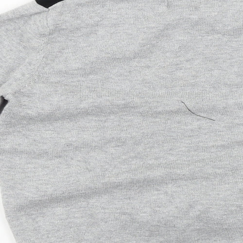 Pandemonium  Boys Grey Herringbone  Pullover Jumper Size 4-5 Years
