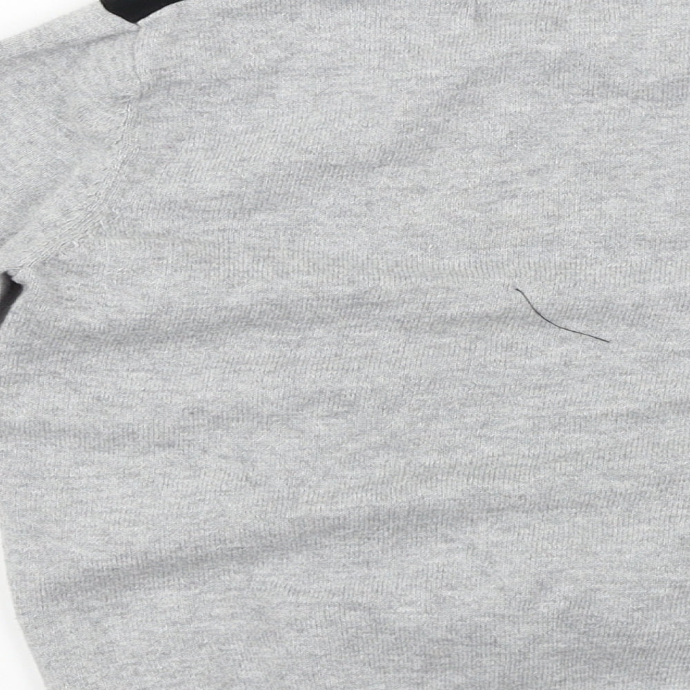 Pandemonium  Boys Grey Herringbone  Pullover Jumper Size 4-5 Years