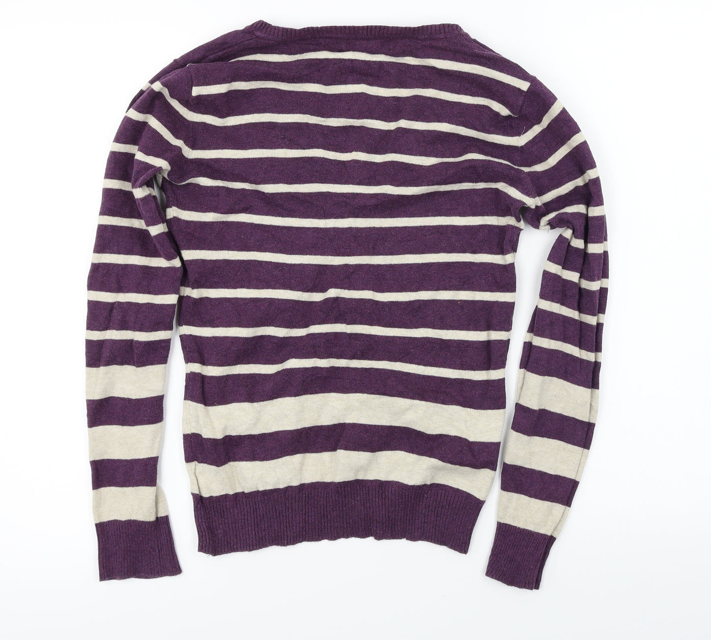 Atmosphere  Womens Purple Striped  Pullover Jumper Size 12
