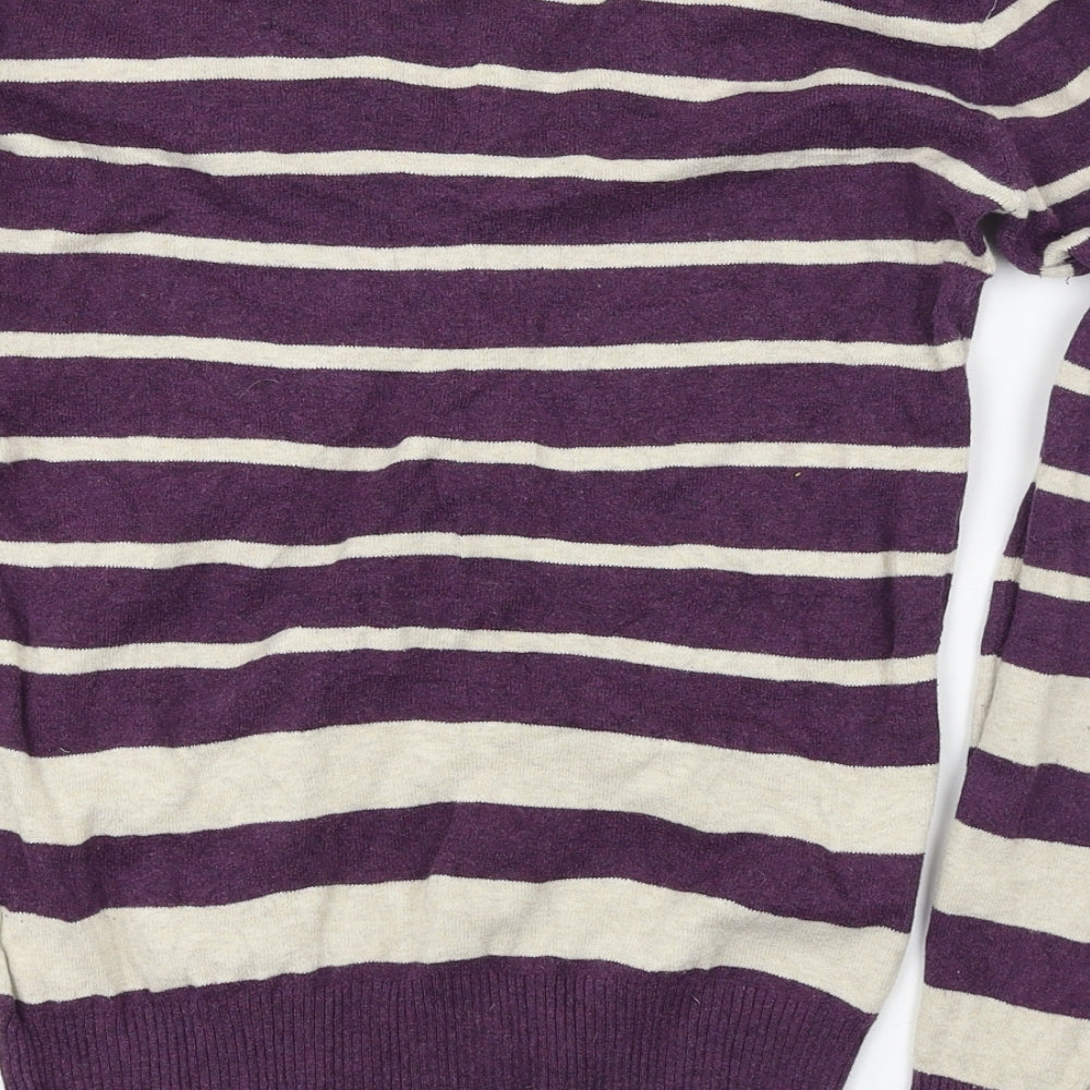 Atmosphere  Womens Purple Striped  Pullover Jumper Size 12